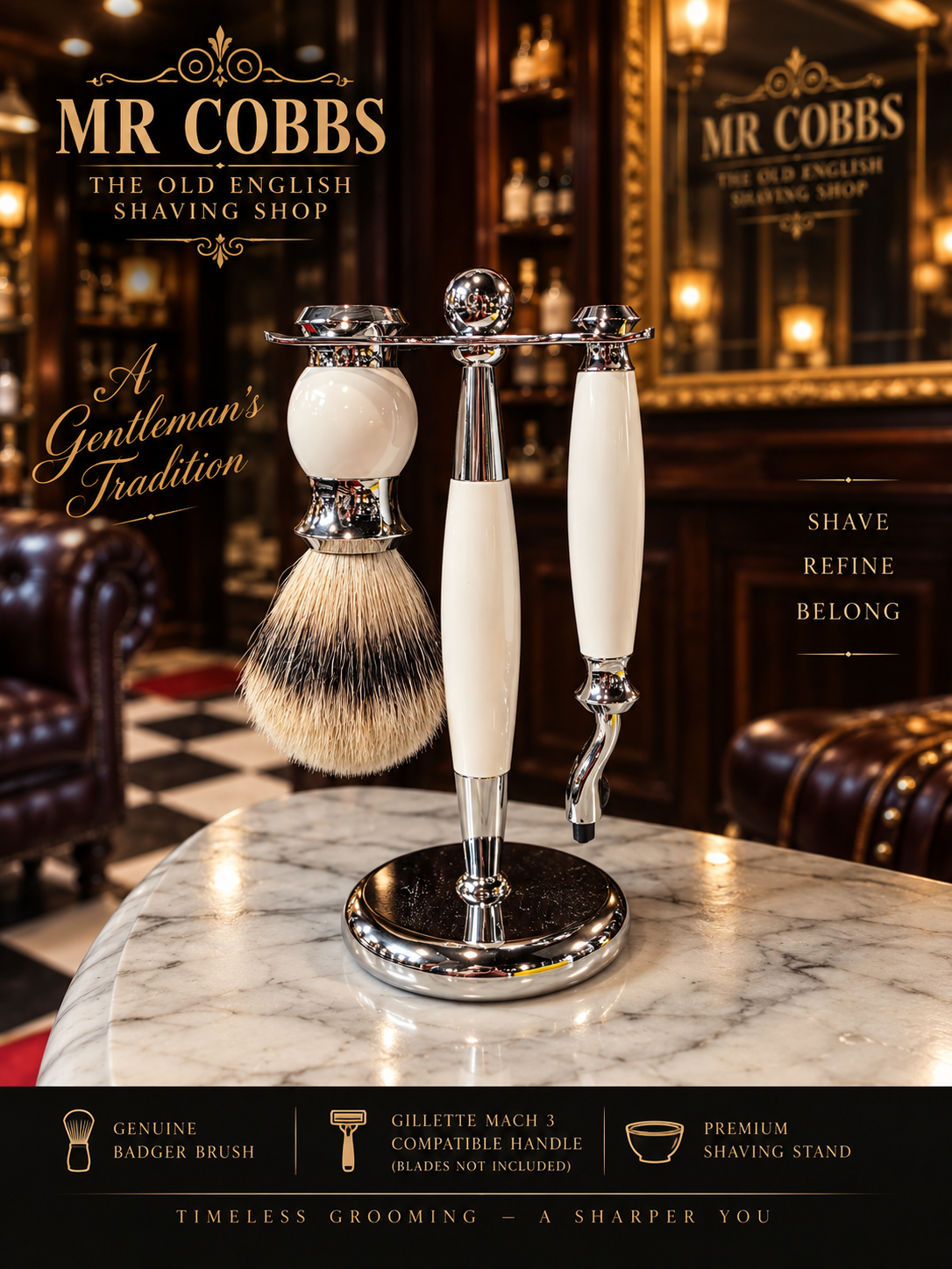 Brilliance Ivory Shaving Set